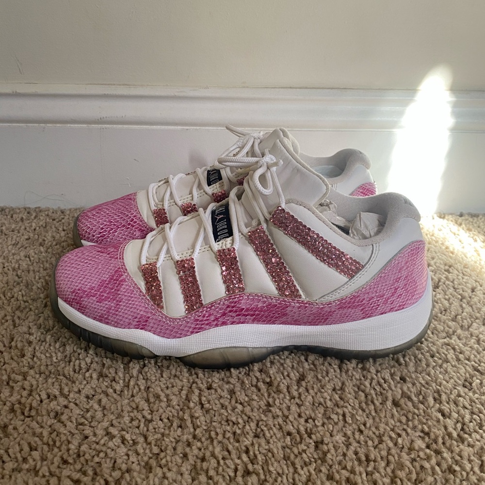 Snakeprint Pink Jordan 11s low